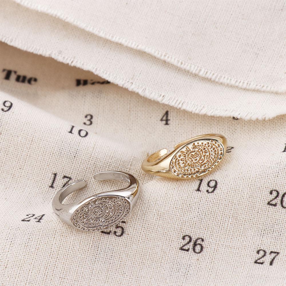 Korean Daily Lifestyle - Bague minimaliste à motif soleil et