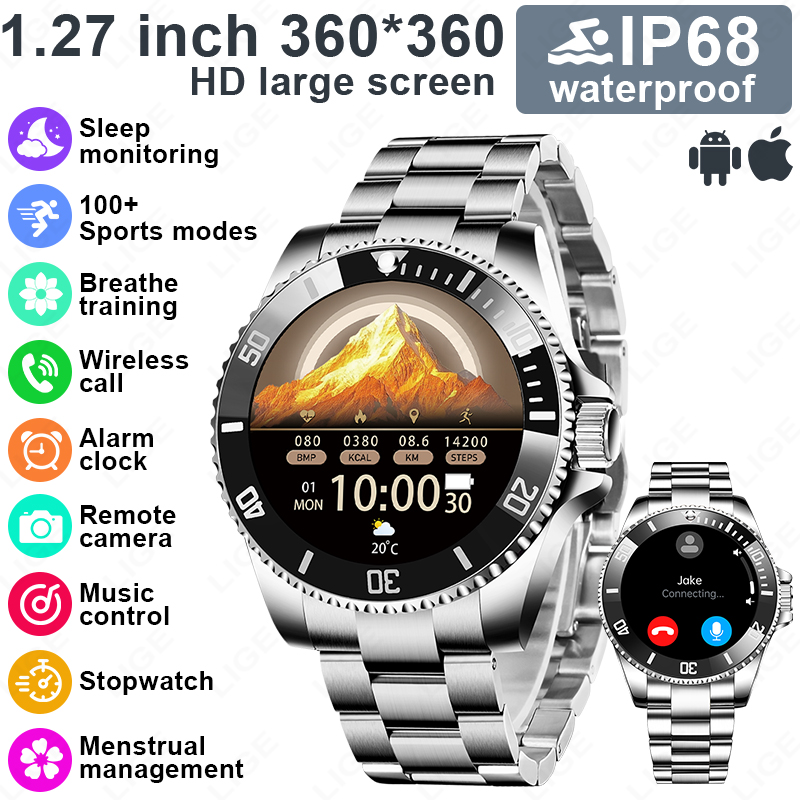Korean Luxury Lifestyle - Montre connectée LIGE, nouveau style luxueux,