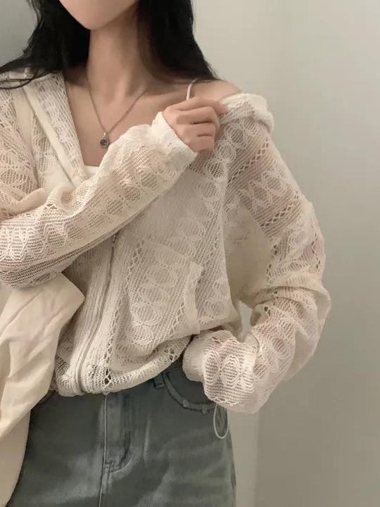 Korean Daily Lifestyle - Veste zippée décontractée à capuche de