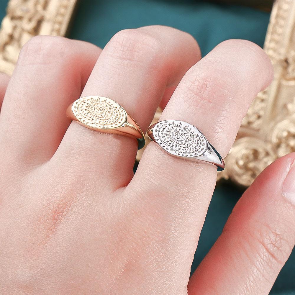 Bague minimaliste à motif sole - Korean Daily Lifestyle avis et prix