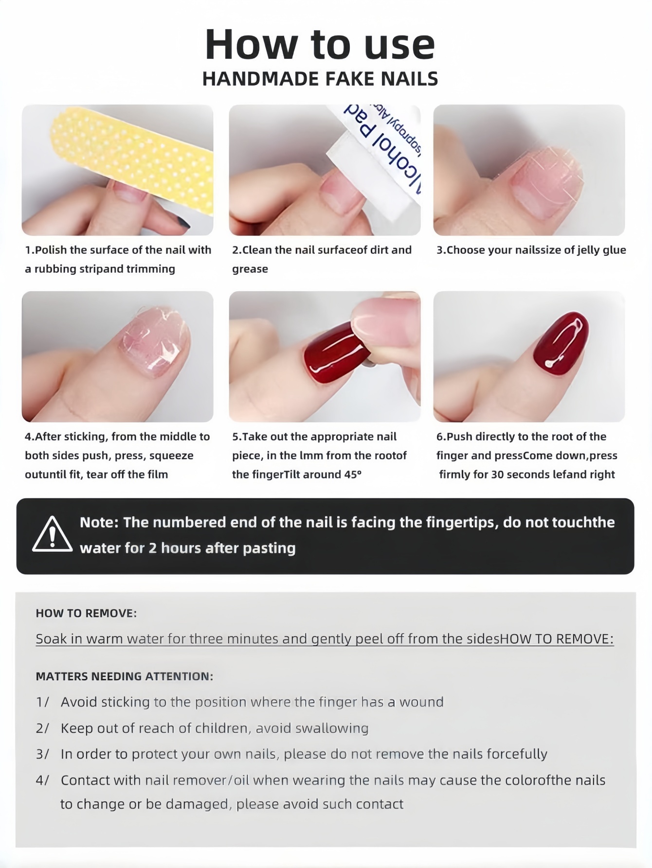 10 faux ongles longs noirs et  - Korean Daily Lifestyle avis et prix