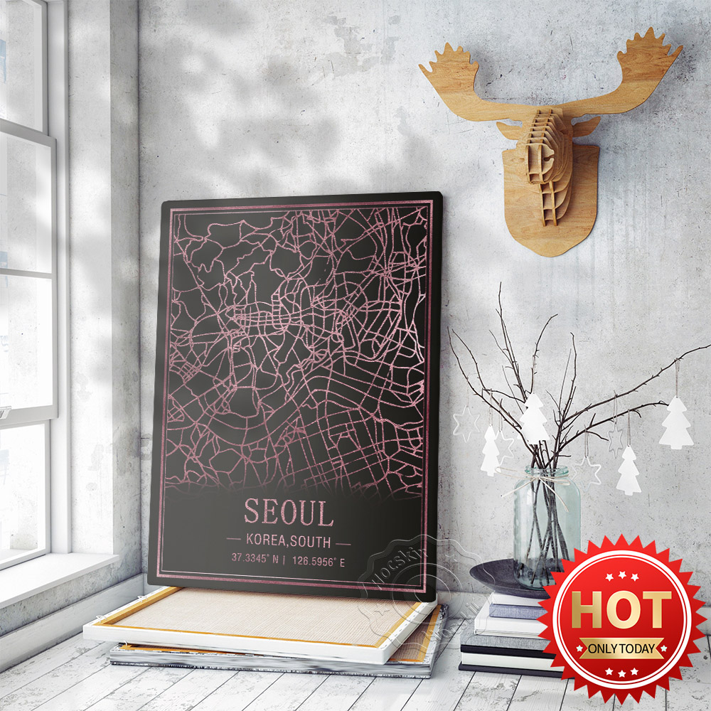 Affiche d'art de carte du sud  - South Korea Lifestyle avis et prix